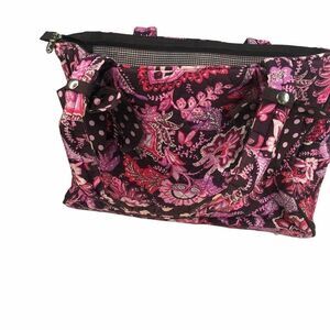 Belvah Diaper Bag Paisley Brown Pink Changing Pad